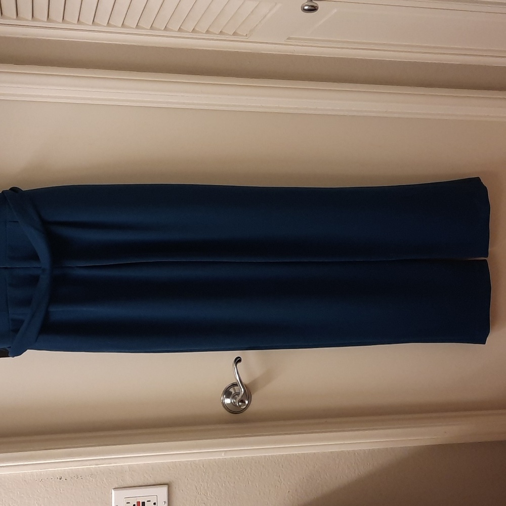 NWT, Tahari ASL Teal Belted Jumpsuit - Picture 9 of 14